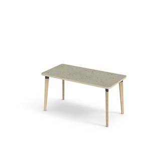 Bord Grow linoleum 120x60 cm svart mansjett