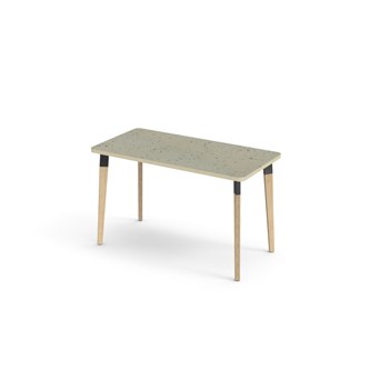 Bord Grow linoleum 120x60 cm svart mansjett