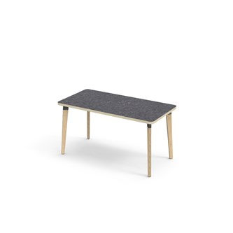 Bord Grow linoleum 120x60 cm svart mansjett