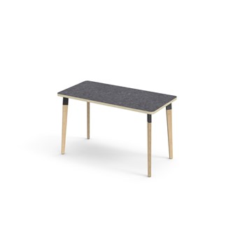Bord Grow linoleum 120x60 cm svart mansjett