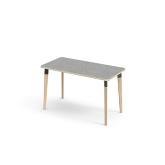 Bord Grow linoleum 120x60 cm svart mansjett