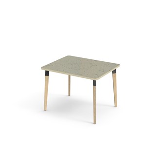 Bord Grow linoleum 100x80 cm svart mansjett
