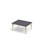 Bord Grow linoleum 100x80 cm svart mansjett