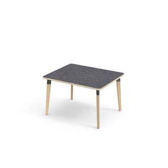 Bord Grow linoleum 100x80 cm svart mansjett