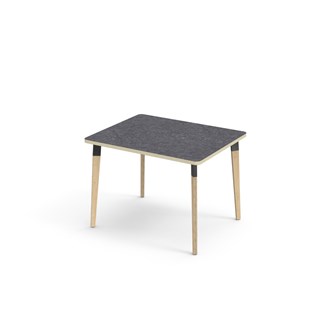 Bord Grow linoleum 100x80 cm svart mansjett
