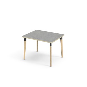 Bord Grow linoleum 100x80 cm svart mansjett