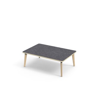 Bord Grow linoleum 120x80 cm svart mansjett