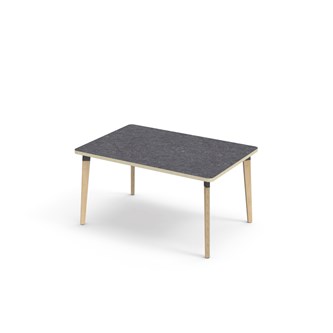 Bord Grow linoleum 120x80 cm svart mansjett