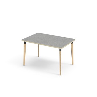 Bord Grow linoleum 120x80 cm svart mansjett