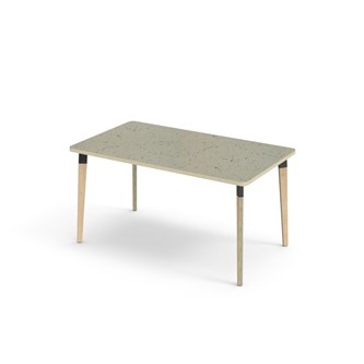 Bord Grow linoleum 140x80 cm svart mansjett