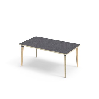 Bord Grow linoleum 140x80 cm svart mansjett
