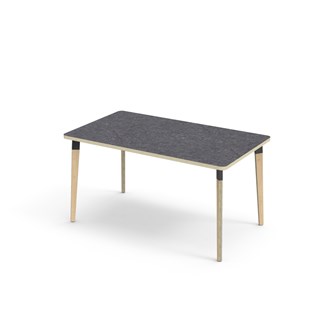 Bord Grow linoleum 140x80 cm svart mansjett