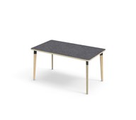 Bord Grow linoleum 140x80 cm svart mansjett