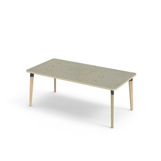 Bord Grow linoleum 160x80 cm svart mansjett