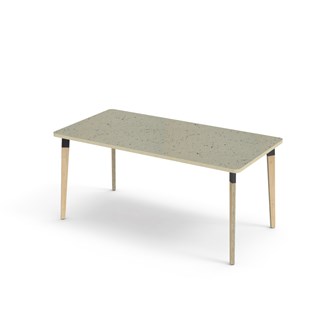 Bord Grow linoleum 160x80 cm svart mansjett