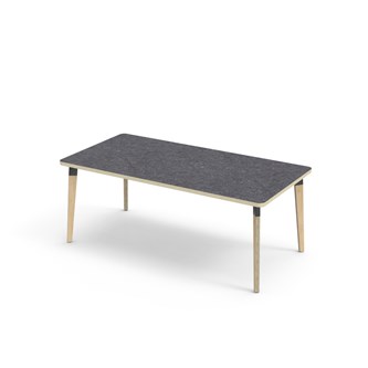 Bord Grow linoleum 160x80 cm svart mansjett