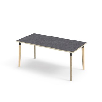 Bord Grow linoleum 160x80 cm svart mansjett