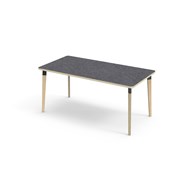 Bord Grow linoleum 160x80 cm svart mansjett