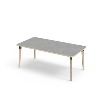Bord Grow linoleum 160x80 cm svart mansjett