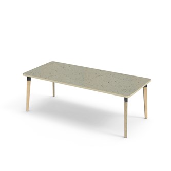 Bord Grow linoleum 180x80 cm svart mansjett
