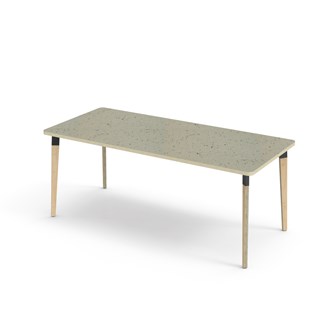 Bord Grow linoleum 180x80 cm svart mansjett