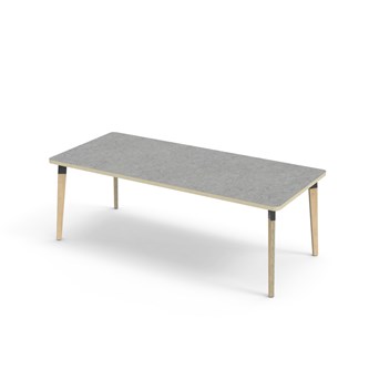 Bord Grow linoleum 180x80 cm svart mansjett