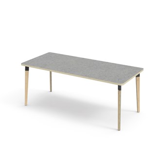 Bord Grow linoleum 180x80 cm svart mansjett