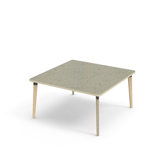 Bord Grow linoleum 120x120 cm svart mansjett