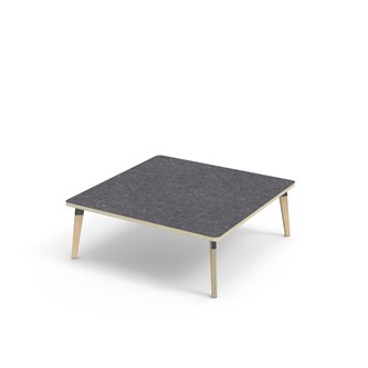 Bord Grow linoleum 120x120 cm svart mansjett