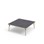 Bord Grow linoleum 120x120 cm svart mansjett
