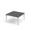 Bord Grow linoleum 120x120 cm svart mansjett