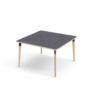 Bord Grow linoleum 120x120 cm svart mansjett