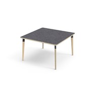 Bord Grow linoleum 120x120 cm svart mansjett