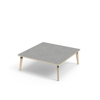 Bord Grow linoleum 120x120 cm svart mansjett