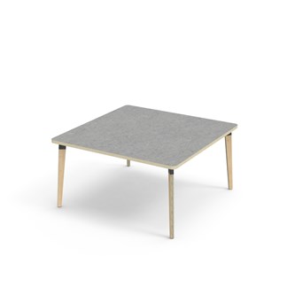 Bord Grow linoleum 120x120 cm svart mansjett
