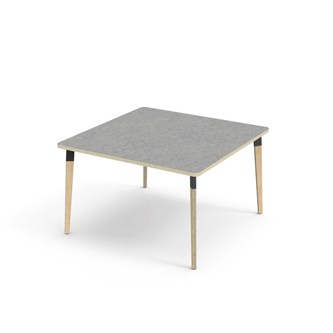 Bord Grow linoleum 120x120 cm svart mansjett