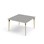 Bord Grow linoleum 120x120 cm svart mansjett