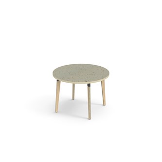 Bord Grow linoleum Ø90 cm svart mansjett