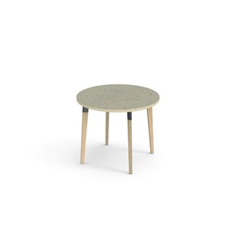 Bord Grow linoleum Ø90 cm svart mansjett
