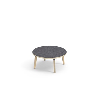 Bord Grow linoleum Ø90 cm svart mansjett