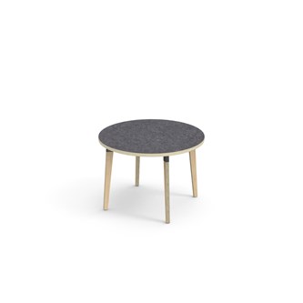 Bord Grow linoleum Ø90 cm svart mansjett