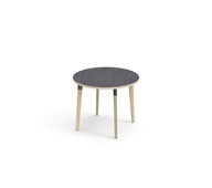 Bord Grow linoleum Ø90 cm svart mansjett