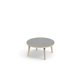 Bord Grow linoleum Ø90 cm svart mansjett