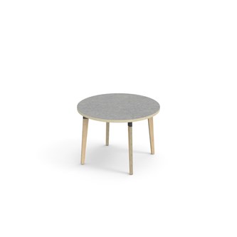 Bord Grow linoleum Ø90 cm svart mansjett