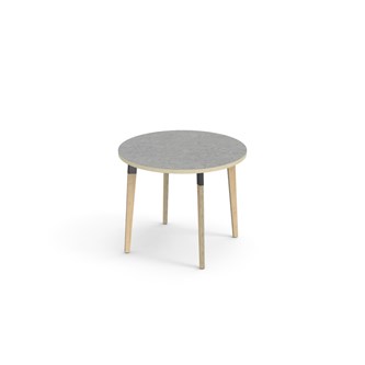 Bord Grow linoleum Ø90 cm svart mansjett