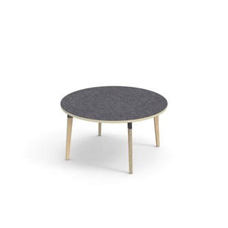 Bord Grow linoleum Ø120 cm svart mansjett