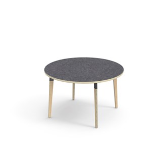 Bord Grow linoleum Ø120 cm svart mansjett