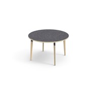 Bord Grow linoleum Ø120 cm svart mansjett