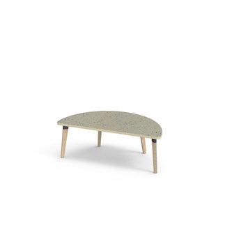 Bord Grow linoleum halvrundt 120-60 cm svart mansjett