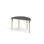 Bord Grow linoleum halvrundt 120-60 cm svart mansjett